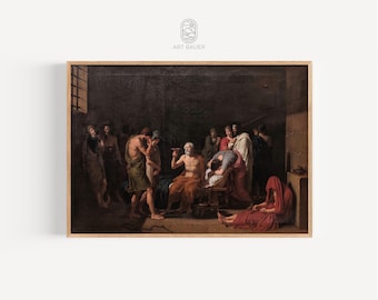 Death of Socrates, Francois Fabre | Greek Art, Philosophy Teacher, Greek Philosophy, Greek Decor, Socrates Art (1802) | Gallery Print