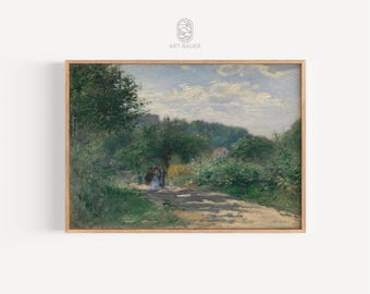 Auguste Renoir, Louveciennes Road | Vintage Painting, French Art Print, Fine Art, Cottagecore, Country Home Decor (1870) | Gallery Print