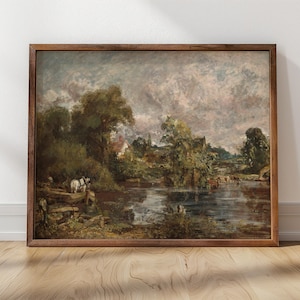 John Constable, Schimmel (1819) | Wandkunst für Eingangsbereich, englisches Landschaftsdekor, Cottage-Dekor, gerahmte Constable Art