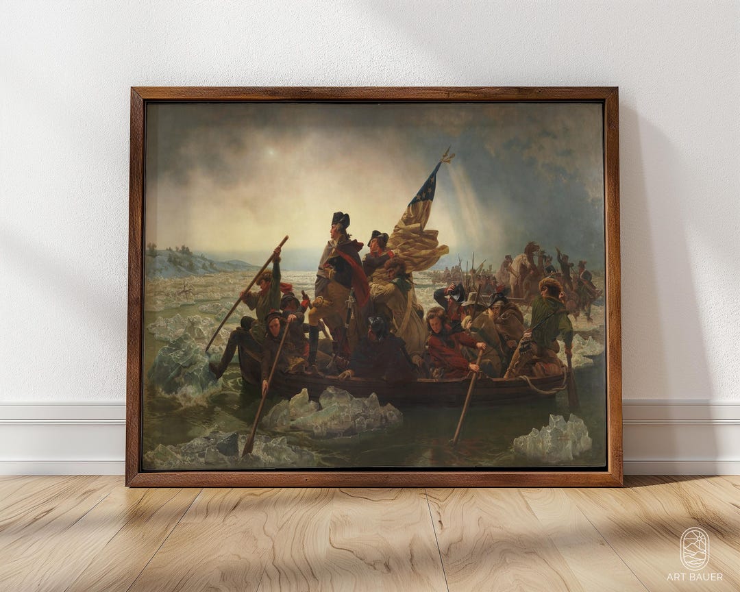 Washington Crossing the Delaware | Framed Print | Leutze, 1851 ...