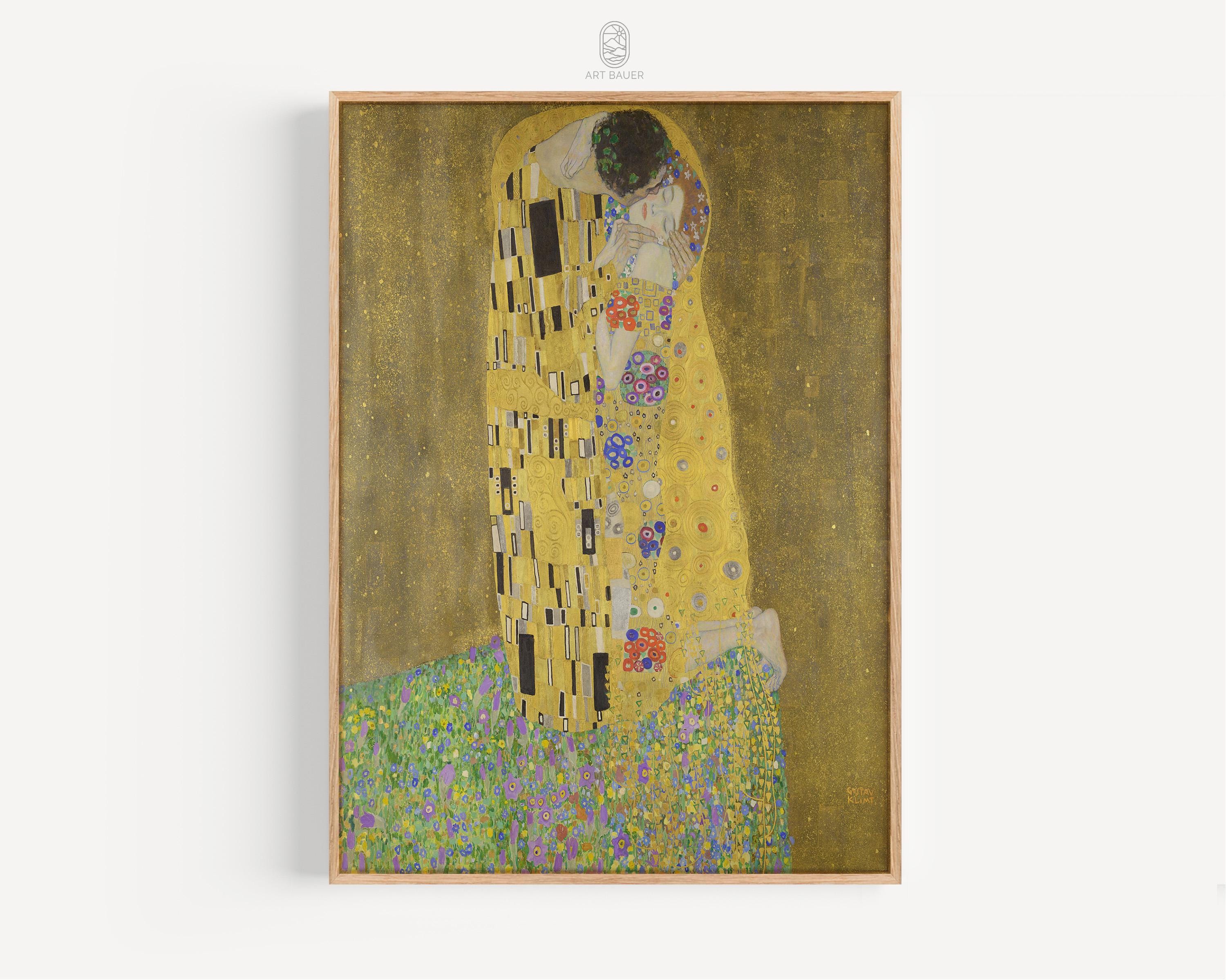 接吻 | グスタフ・クリムト、1908年 | 高級アート、ゴールドアート 