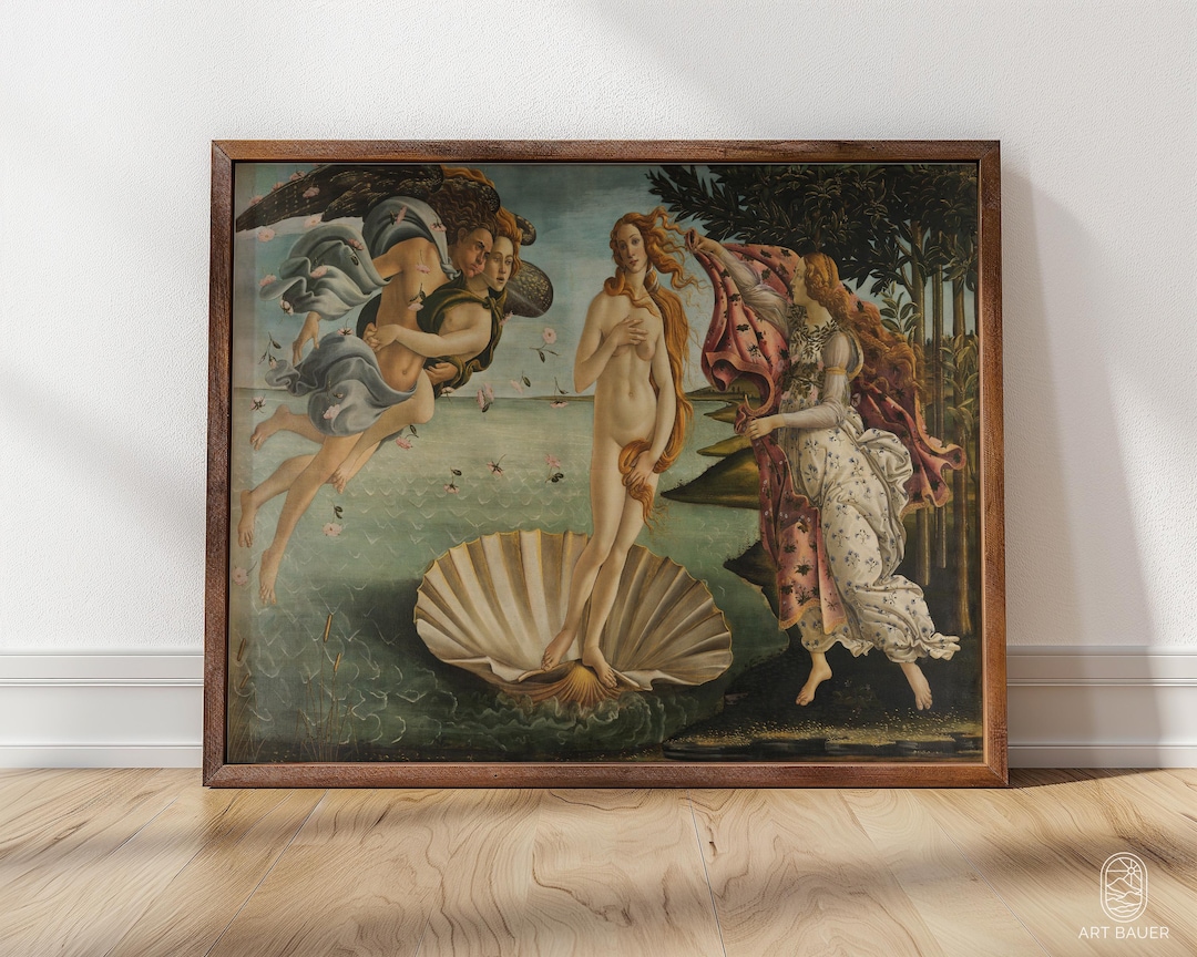 Botticelli, Birth of Venus (1485) | Venus Painting, Botticelli Venus ...