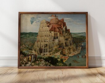 Tower of Babel | Framed Print | Pieter Bruegel the Elder, 1563 | Renaissance Masterpiece, Museum Quality Art, Babel Art Print