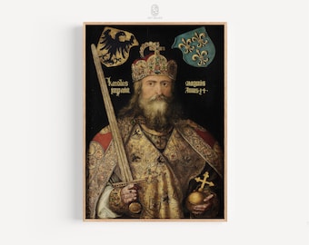 Emperor Charlemagne | Albrecht Dürer, 1513 | Charlemagne Print, Albrecht Dürer, Historical Portrait | Gallery Print