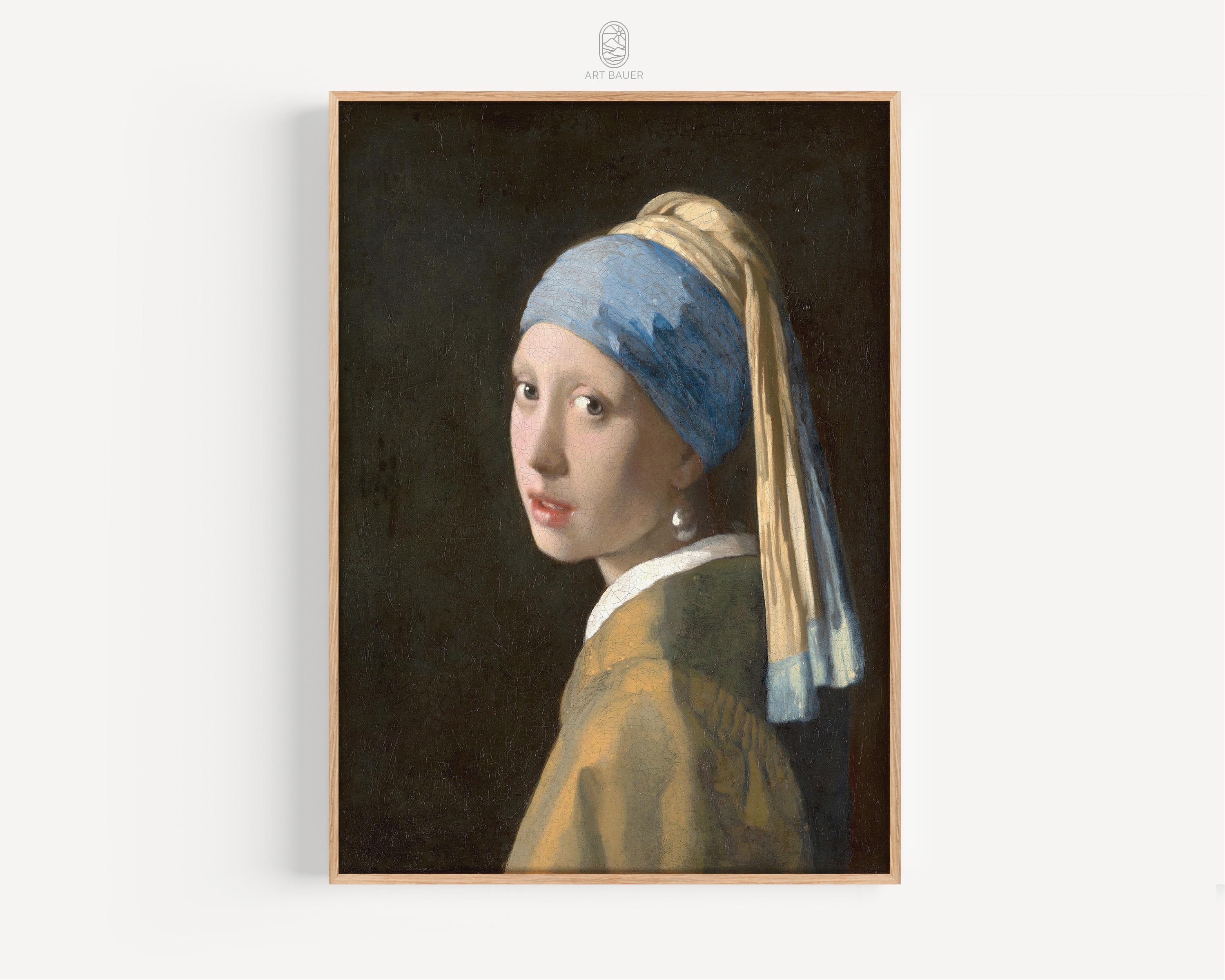 真珠の耳飾りの少女 | 額入りプリント | ヨハネス・フェルメール、1665