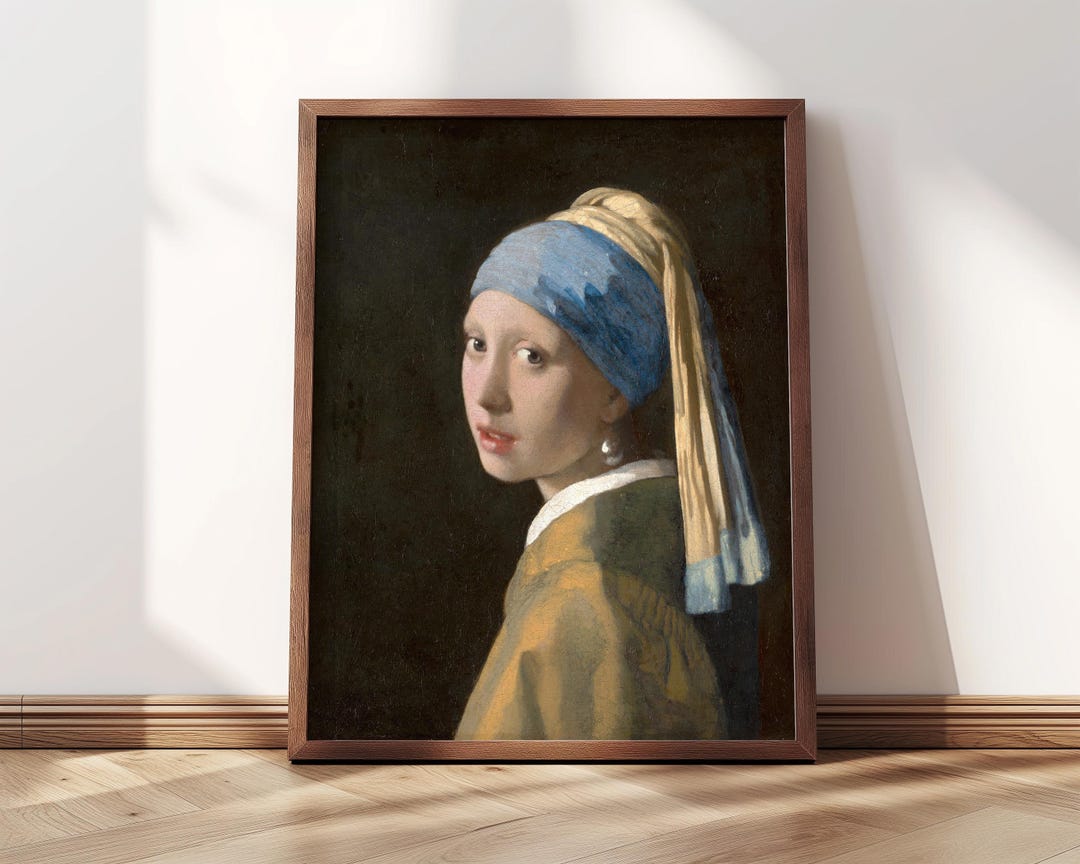 真珠の耳飾りの少女 | 額入りプリント | ヨハネス・フェルメール、1665