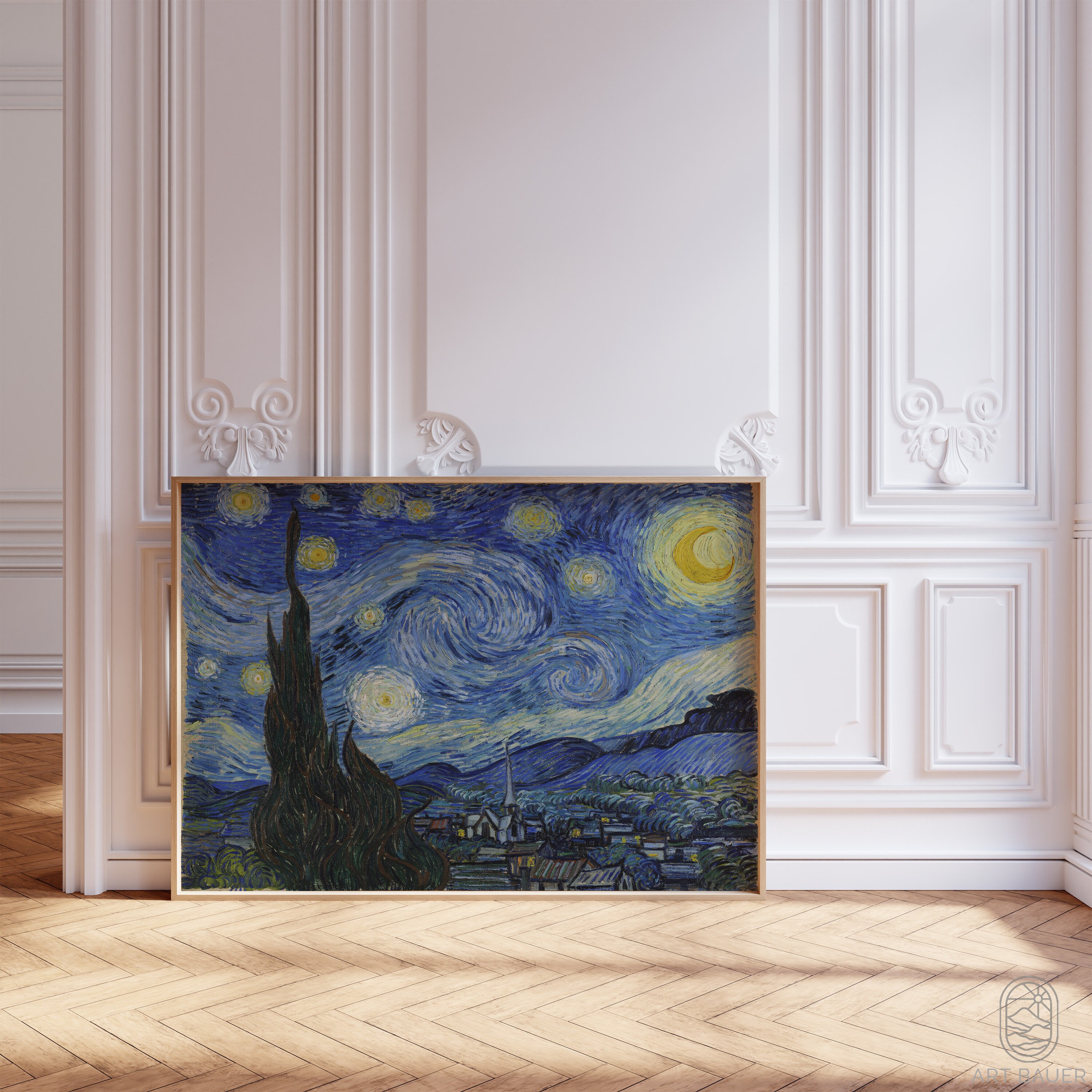 The Starry Night, Vincent Van Gogh | Celestial Art Print, Starry Night ...