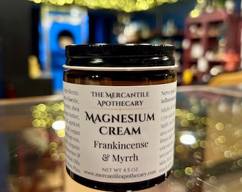 Organic Magnesium Cream with Frankincense & Myrrh - Sleep - Stress Relief - Headaches - Anxiety