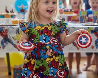 Avengers Girl Dress Superhero Girl
