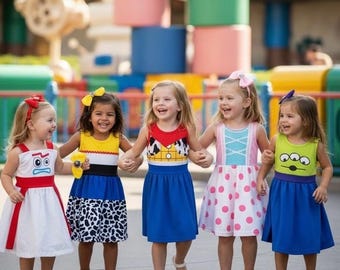 Vestido de niña con lazo, personaje de Toy Story