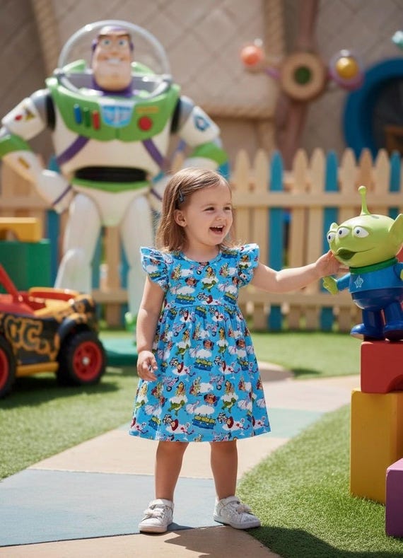 toy story birthday dress Girl Lotso Bear Buzz Girl Dress 90s Tee Shirt Dress Fall Favorites This dress pattern is Girl dress:5 years