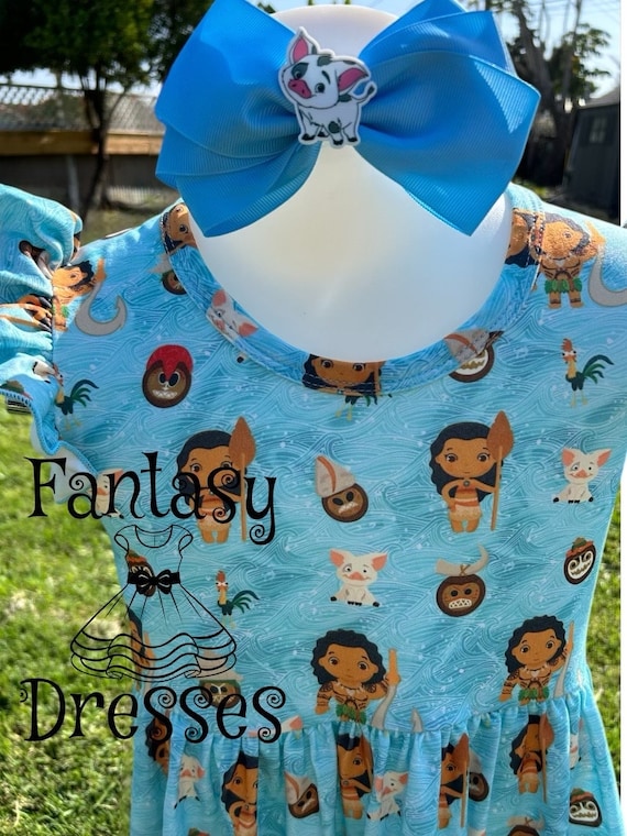 Moana Girl Dress and Bow
