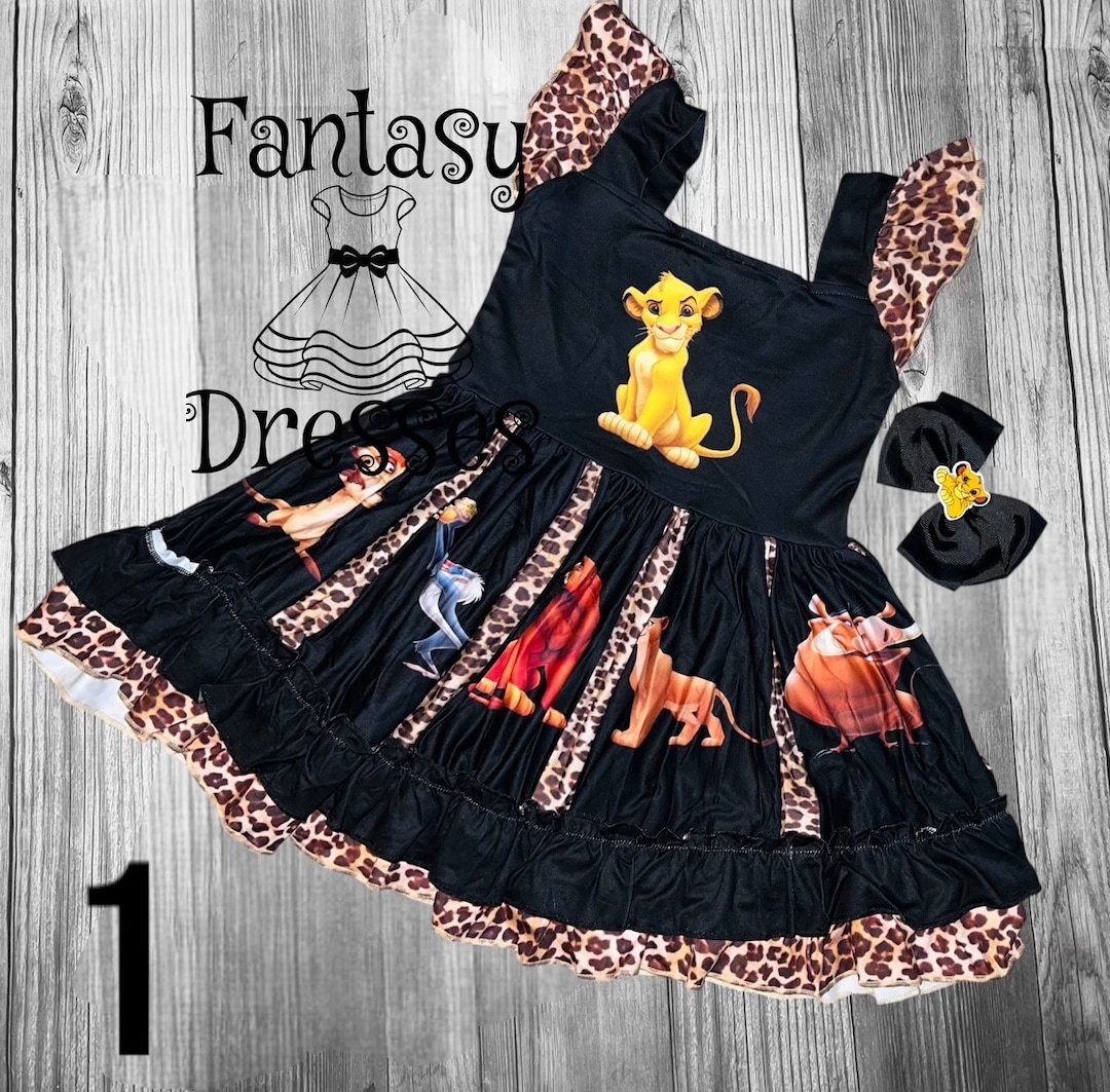 The Lion King Girl Dress and Bow - Etsy