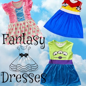 BoPeep, Alien, Woody Girl Dress Toy Story Dress