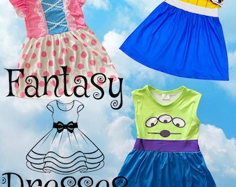 BoPeep, Alien, Woody Girl Dress Toy Story Dress