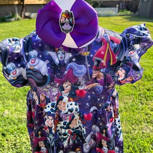 Villains Girl Dress Disney Villains Dress and Bow