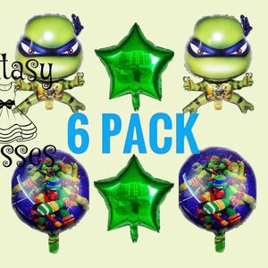 Globos de fiesta de las Tortugas Ninja (paquete de 6)
