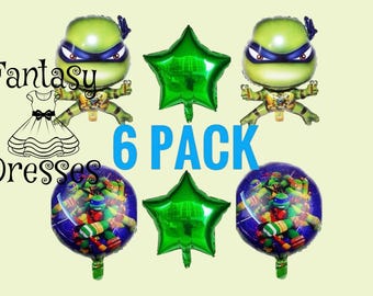 Ninja Turtles Party Balloons 6 Pack