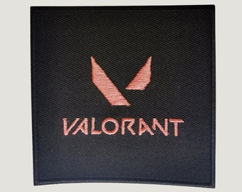 Patch &quot;Valorant&quot;, Valorant Logo Patch, Patch for backpack/ tote bag/ clothe, Iron-on patch, sew-on patch