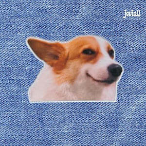 Écusson mème chien souriant : écusson thermocollant/à coudre