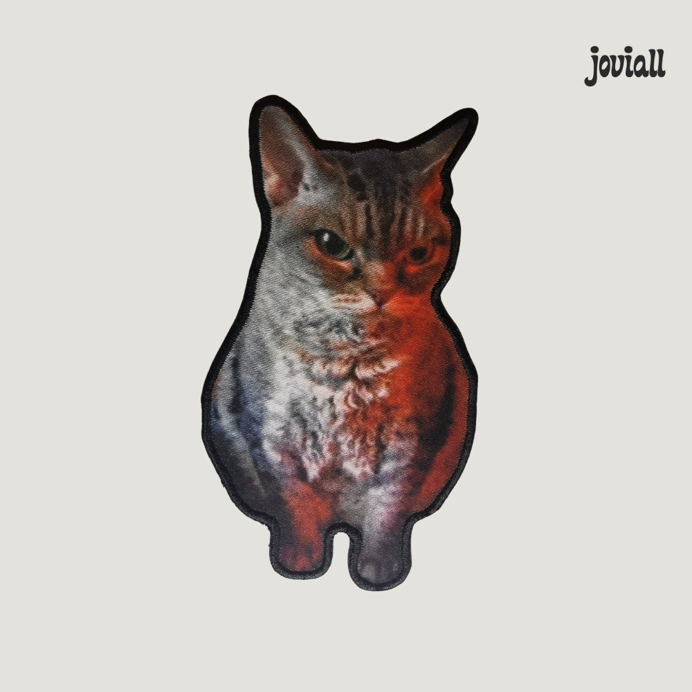 Patch "Angry Cat Meme", Meme Cat Patch, Patch for backpack/ tote bag/ clothe, Iron-on patch, sew-on patch