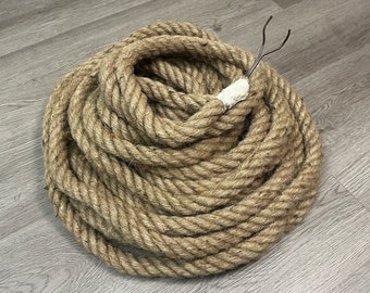 1" Jute Rope Lighting Cord – Rustic Rope Light  Decor