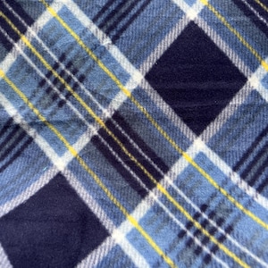 Crate Pad Sean Blue & Yellow Plaid Fleece