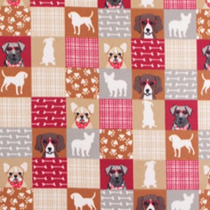 Crate Mat - Tan Dog Patchwork