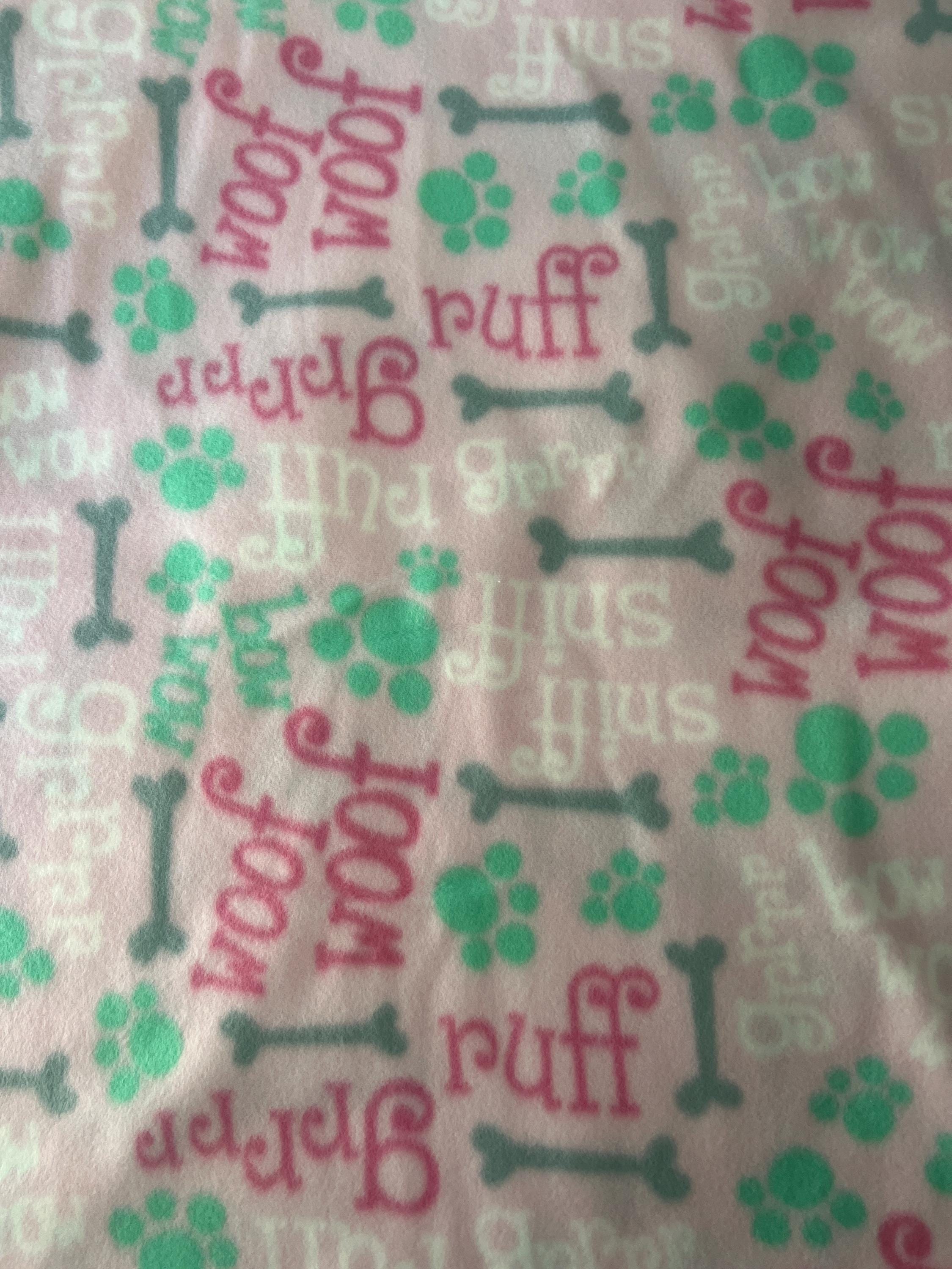 Sniff Woof Ruff Pink Blizzard Fleece - Etsy