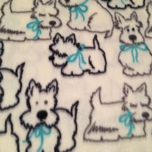 Scotties on Cream Anti-pill Fleece