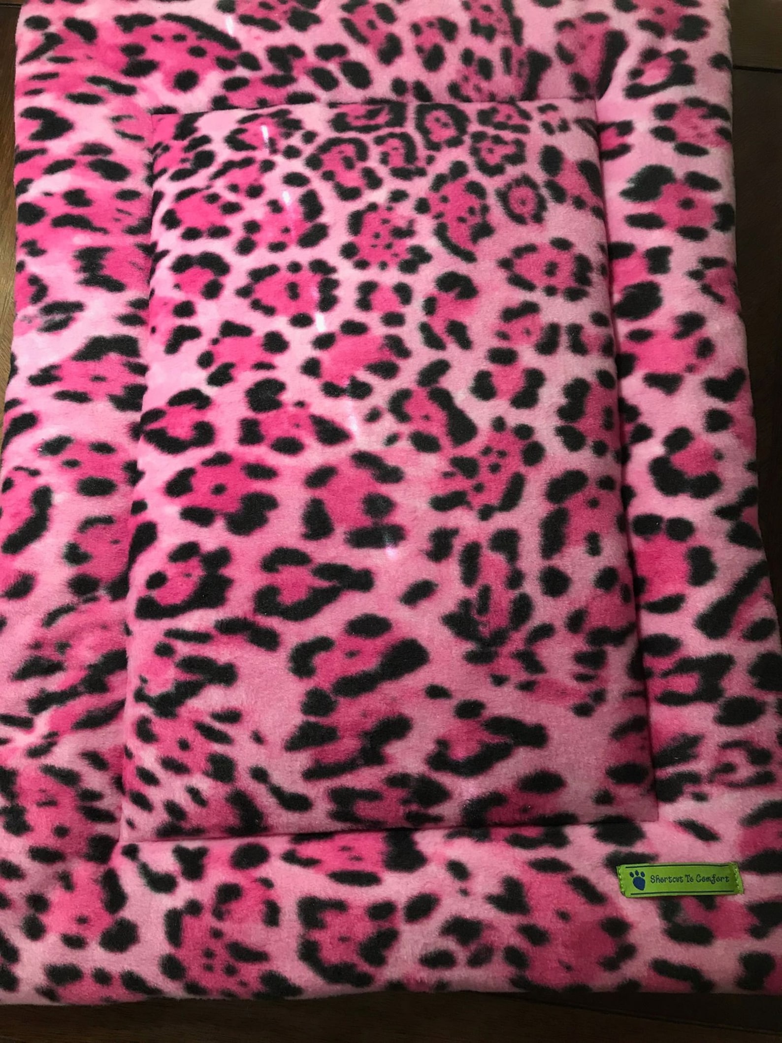 Pink Print Mat Crate Mat - Hot Pink on Pink Leopard Print - Etsy