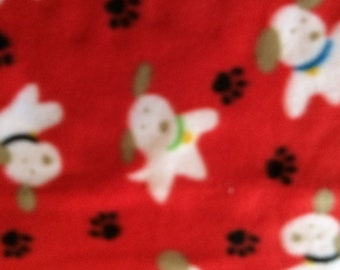 Crate Pad White Puppies On Red Fleece