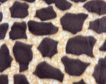 Brown & Tan Giraffe Print Anti-pill Fleece 59”x47”
