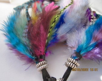 Long feather earrings