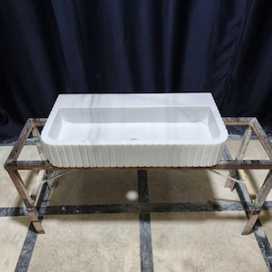 Elegant White Carrara Marble Sink, Wall Mounted Marble Sink, Sink for Bathroom , White Marble Sink,Washbasin, Natural Stone Sink