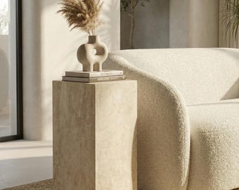 Travertine Coffee Table, Side Table, End Table, Marble Table, Marble Table, Home Design Marble Table, Marble Plinth, Travertine Side Table