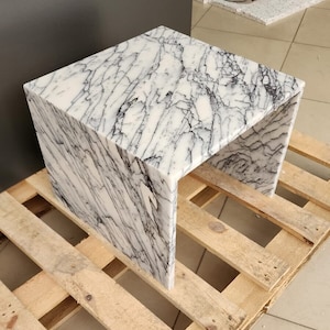 Calacatta Viola Marble Side Table, Coffee Table , Marble Coffee Table, Marble End Table , Marble Handmade Table, End Table, Free Shipping