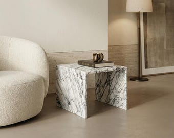 Calacatta Viola Marble Side Table, Coffee Table , Marble Coffee Table, Marble End Table , Marble Handmade Table, End Table, Free Shipping