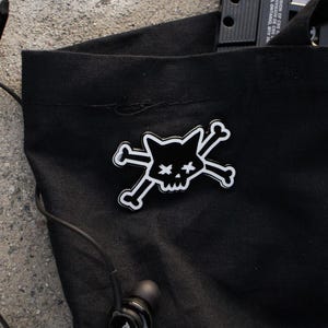 Emo Kitty Crossbones Enamel Pin