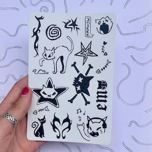 Emo Kitty Sticker Bogen