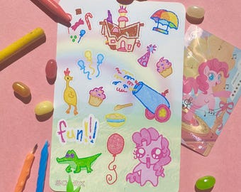 Hoja de pegatinas de Pinkie Pie de MLP