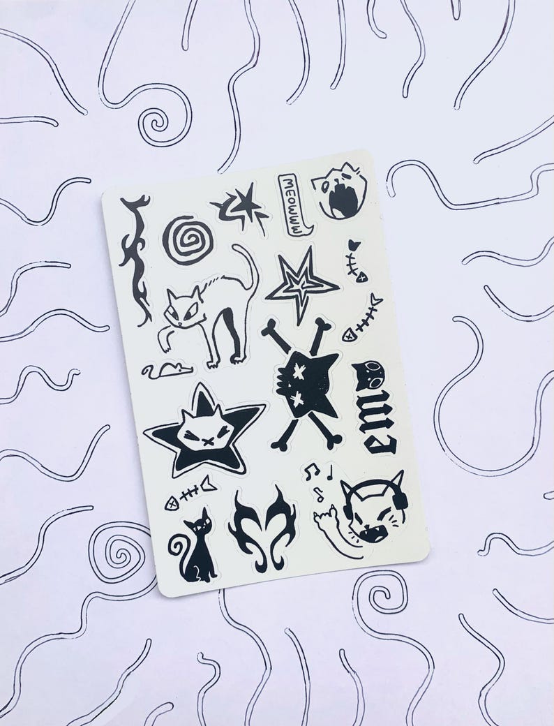 Emo Kitty Sticker Sheet image 4