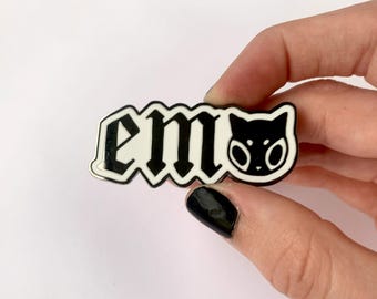 Emo Kitty Enamel Pin