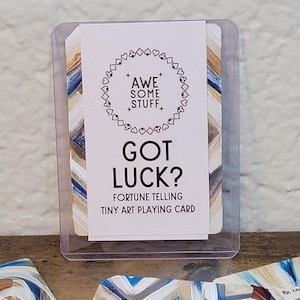 Fortune Telling Tiny Art Playing Cards | Royal Blue and Gold