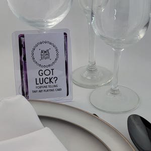 Fortune Telling Tiny Art Playing Cards | Purple and Silver