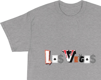 Las Vegas Symbol Collage Word T-Shirt