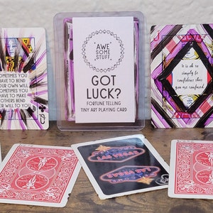 Fortune Telling Tiny Art Playing Cards | Purple and Silver