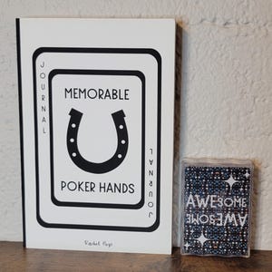 Diario de póker + naipes = Set de regalo para jugadores de cartas