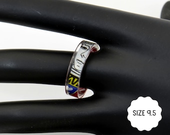 Queen Ring | Las Vegas Style Resin Ring with Playing Cards