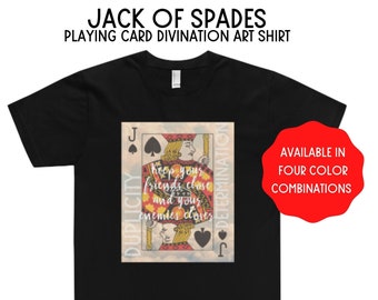 Jack of Spades | Divination Playing Card Art Las Vegas Style T-Shirt